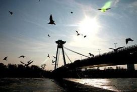 Most SNP in Bratislava The SNP Bridge in Bratislava