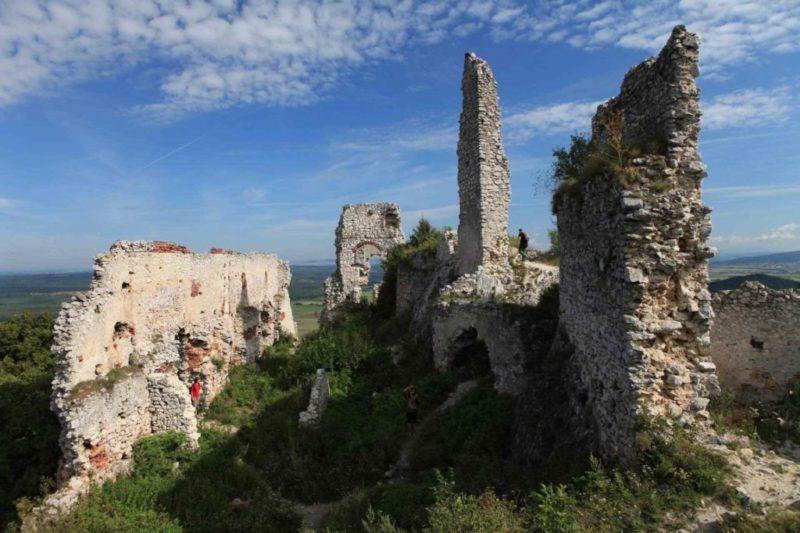 castle ruin carpathian mountains forests