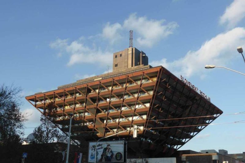 Slovak Radio Building Inverted Pyramid Bratislava
